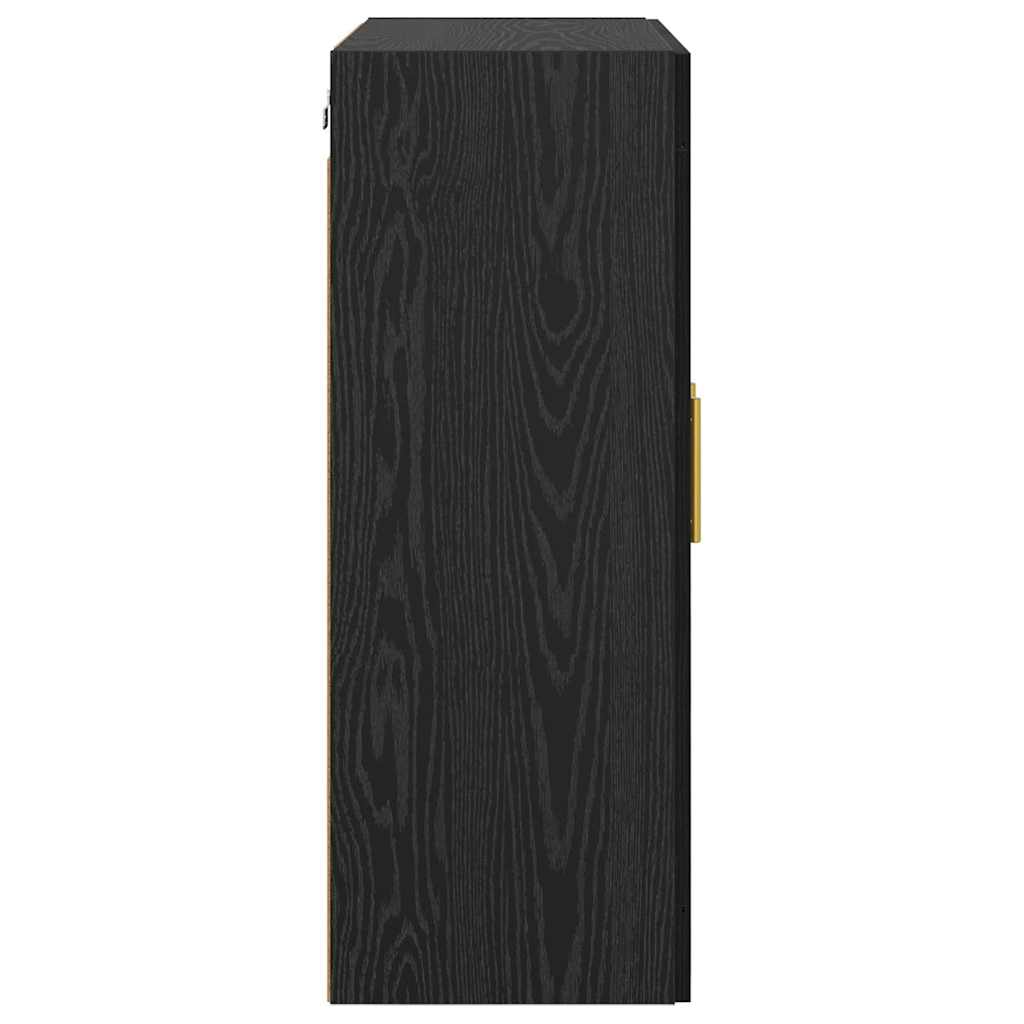 vidaXL Ντουλάπα τοίχου Επιτοίχιο 2 pcs Μαύρη Οξυά 69,5 x 34 x 90 εκ.