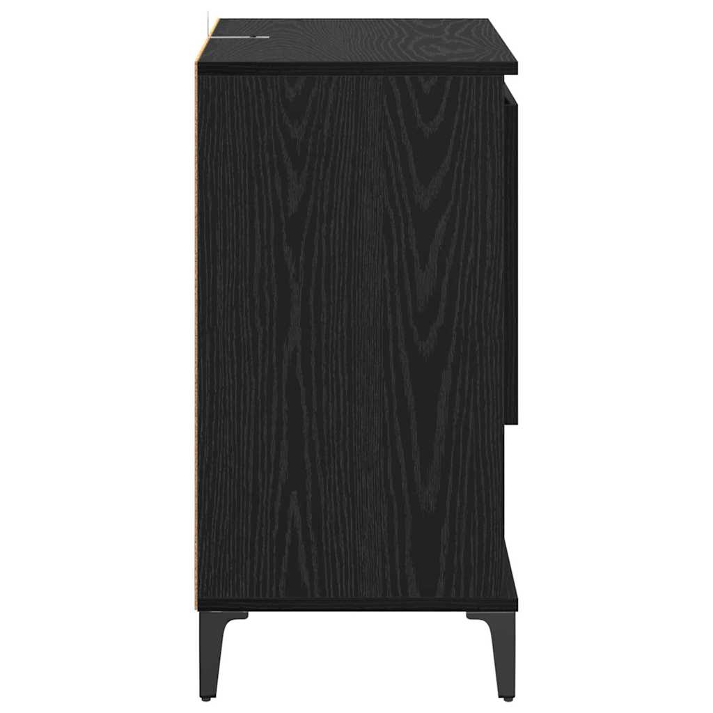 vidaXL Παραδοσιακά Πλευρικά Έπιπλα 3 pcs Μαύρη Οξυά 60 x 35 x 70 cm