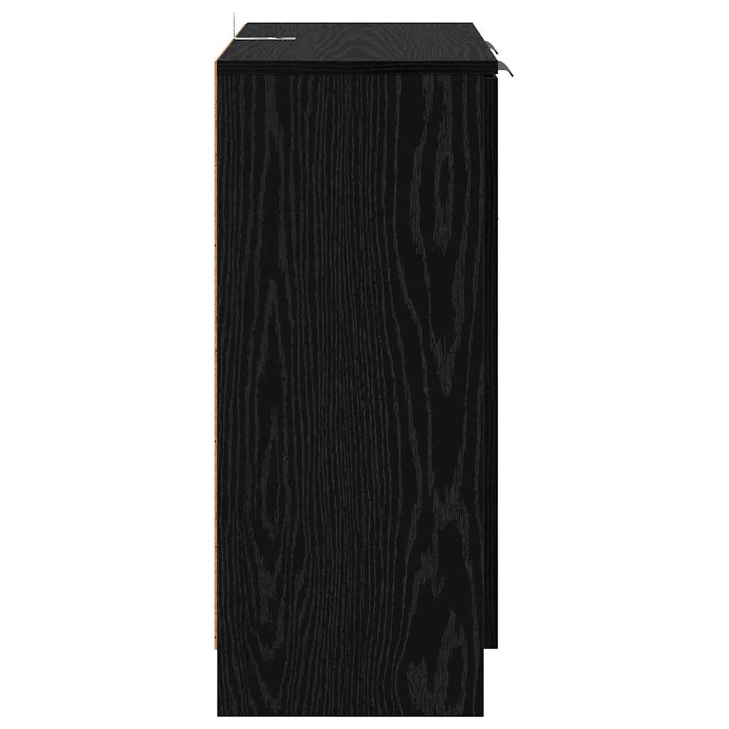 vidaXL Παραδοσιακά Πλευρικά Έπιπλα 2 pcs Μαύρη Οξυά 60 x 30 x 70 εκ.