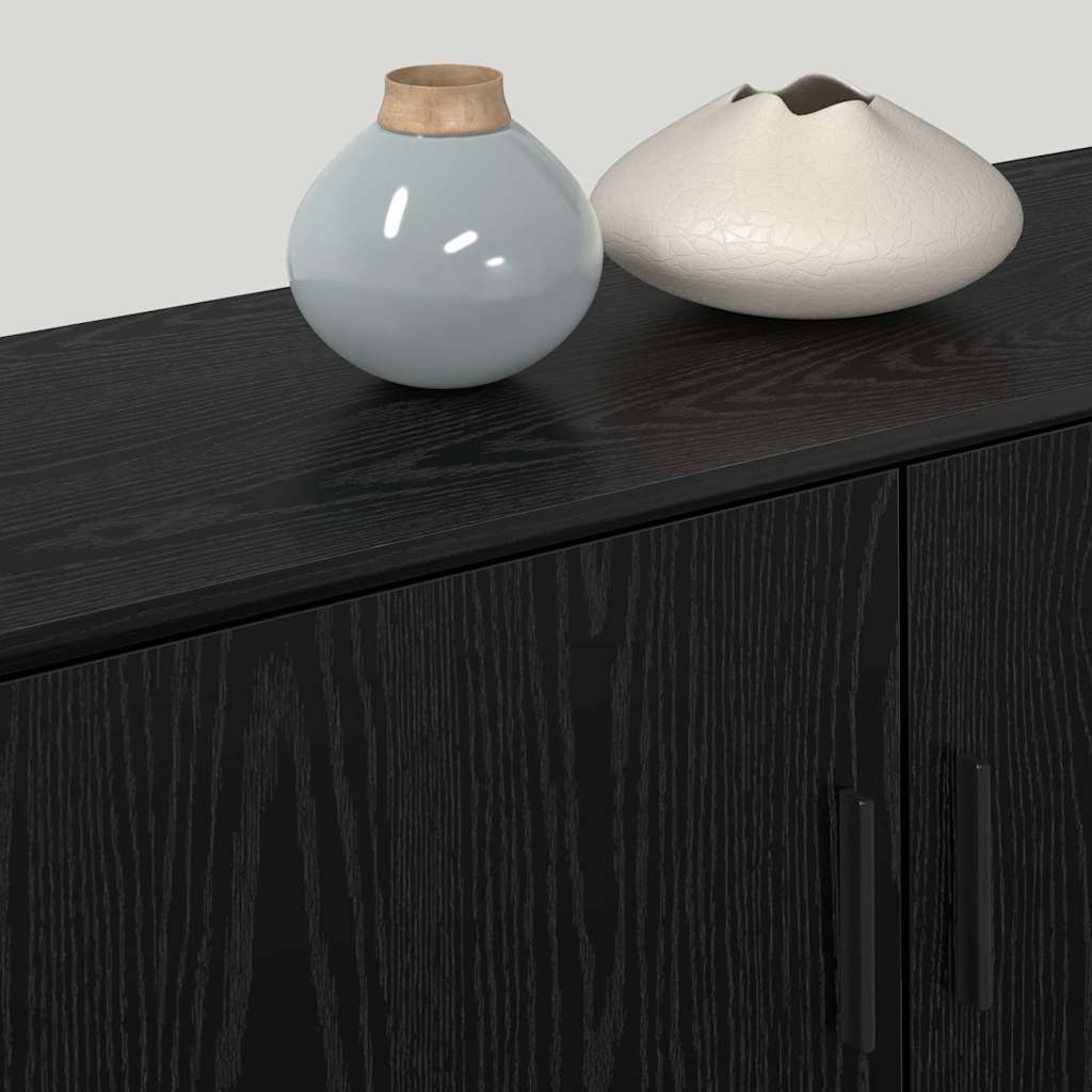 vidaXL Σετ Βαθμιδωτών Ντουλαπιών Τηλεόρασης Επιτοίχιο 3 pcs Μαύρη Οξυά