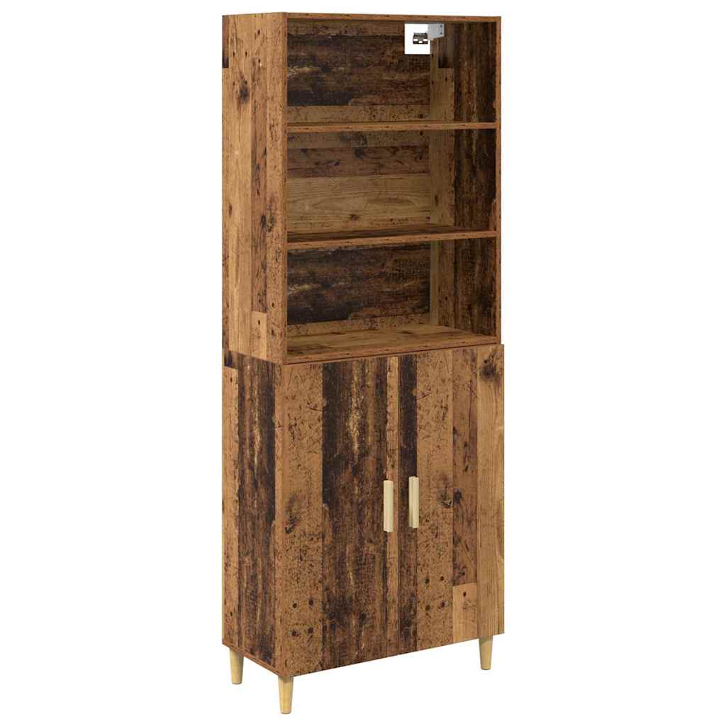vidaXL Highboard Παλιό Ξύλο 69,5 x 32,5 x 180 εκ Επεξεργασμένο ξύλο