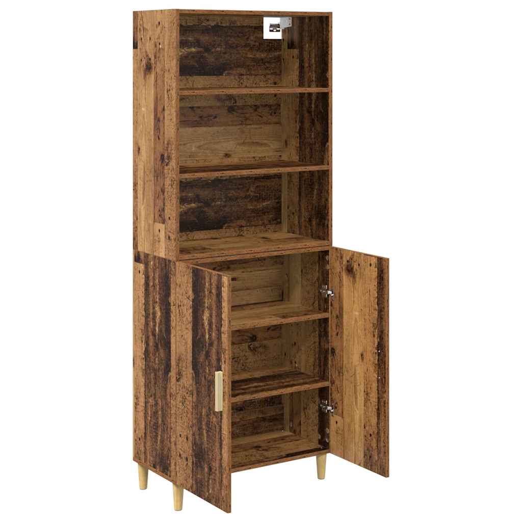 vidaXL Highboard Παλιό Ξύλο 69,5 x 32,5 x 180 εκ Επεξεργασμένο ξύλο