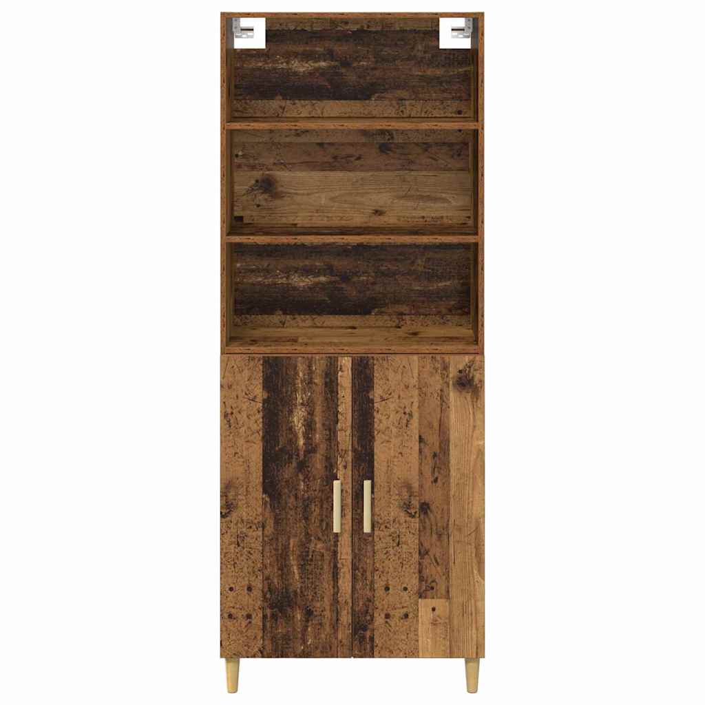 vidaXL Highboard Παλιό Ξύλο 69,5 x 32,5 x 180 εκ Επεξεργασμένο ξύλο