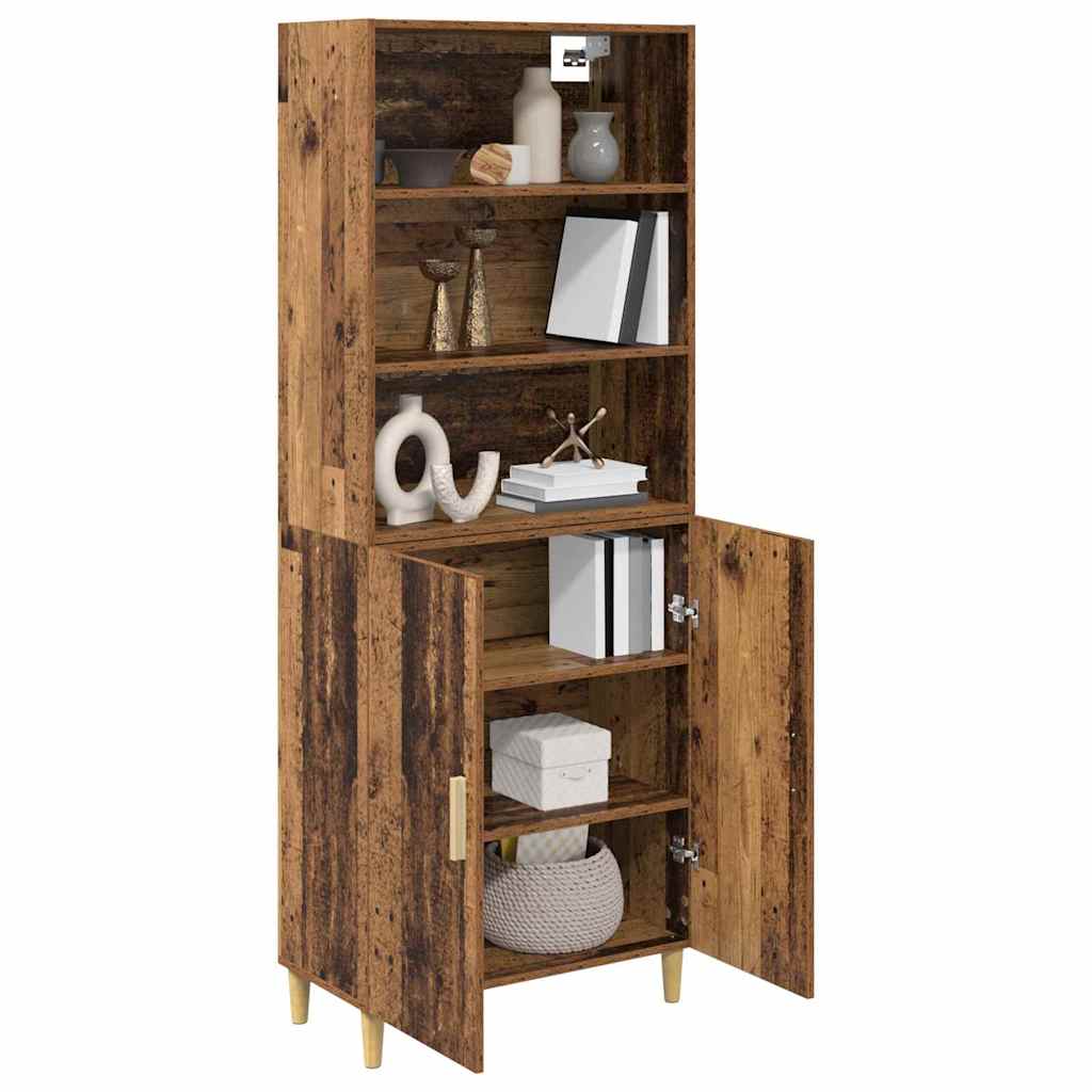 vidaXL Highboard Παλιό Ξύλο 69,5 x 32,5 x 180 εκ Επεξεργασμένο ξύλο