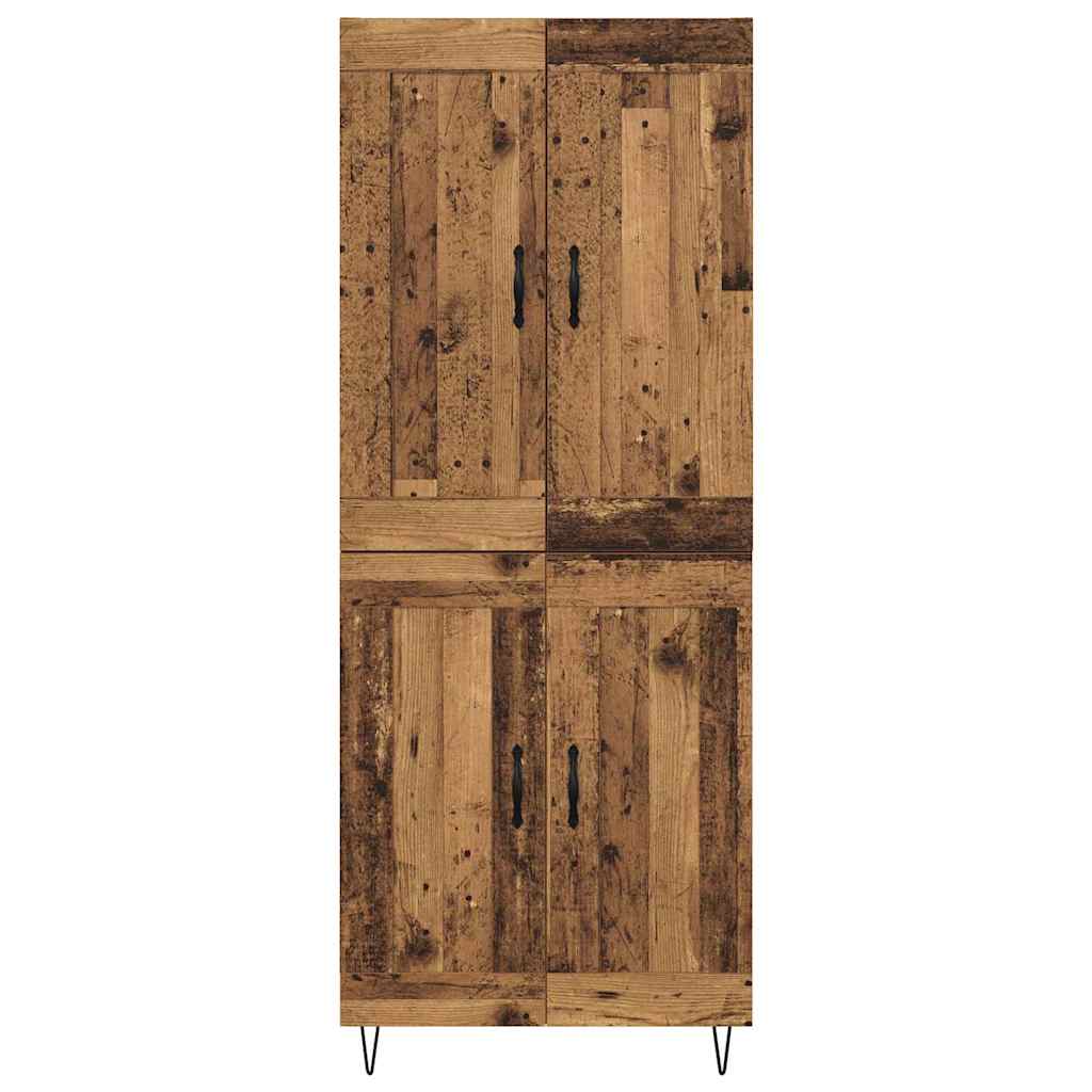 vidaXL Highboard Παλιό Ξύλο 69,5 x 34 x 180 εκ. Επεξεργασμένο Ξύλο