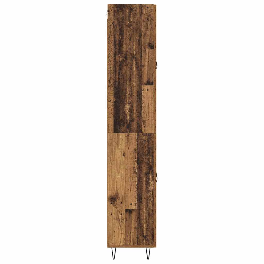 vidaXL Highboard Παλιό Ξύλο 69,5 x 34 x 180 εκ. Επεξεργασμένο Ξύλο