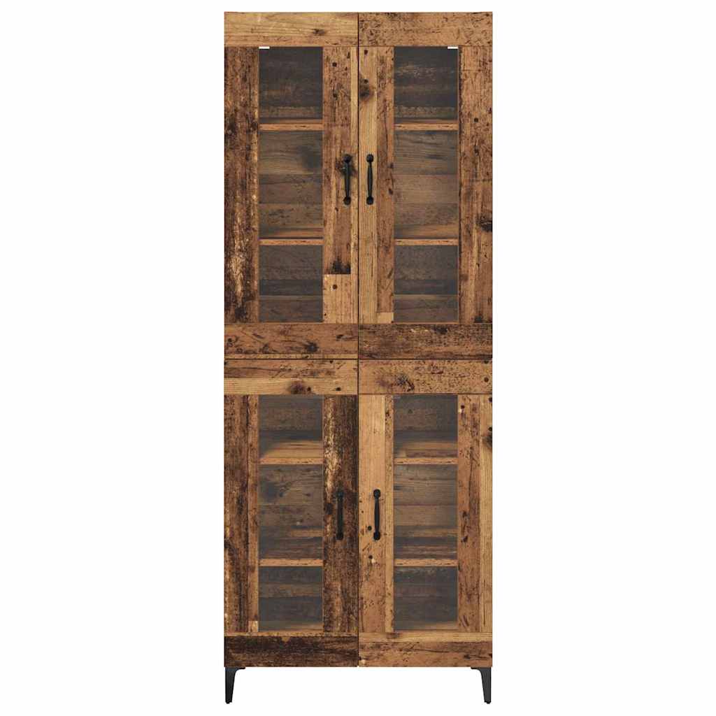 vidaXL Highboard Παλιό Ξύλο 69,5 x 34 x 180 εκ. Επεξεργασμένο ξύλο