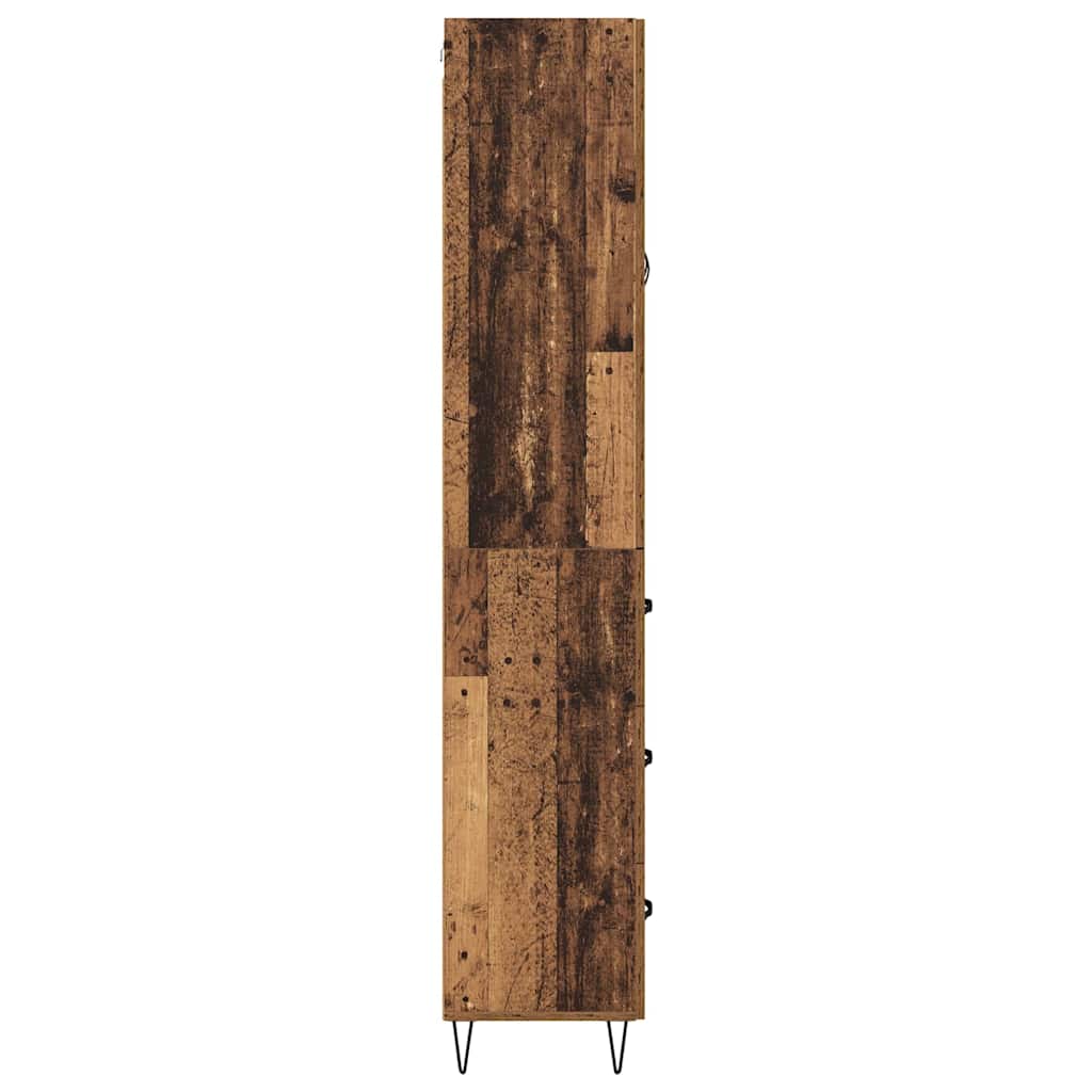 vidaXL Highboard Παλιό Ξύλο 69,5 x 34 x 180 εκ. Επεξεργασμένο Ξύλο