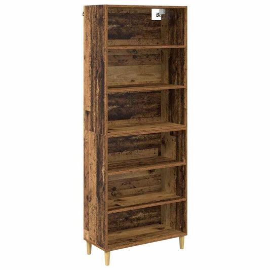 vidaXL Highboard Παλιό Ξύλο 69,5 x 32,5 x 180 εκ Επεξεργασμένο ξύλο