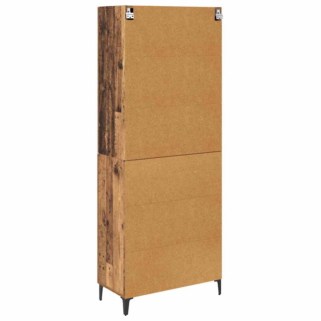vidaXL Highboard Παλιό Ξύλο 69,5 x 34 x 180 εκ. Επεξεργασμένο ξύλο