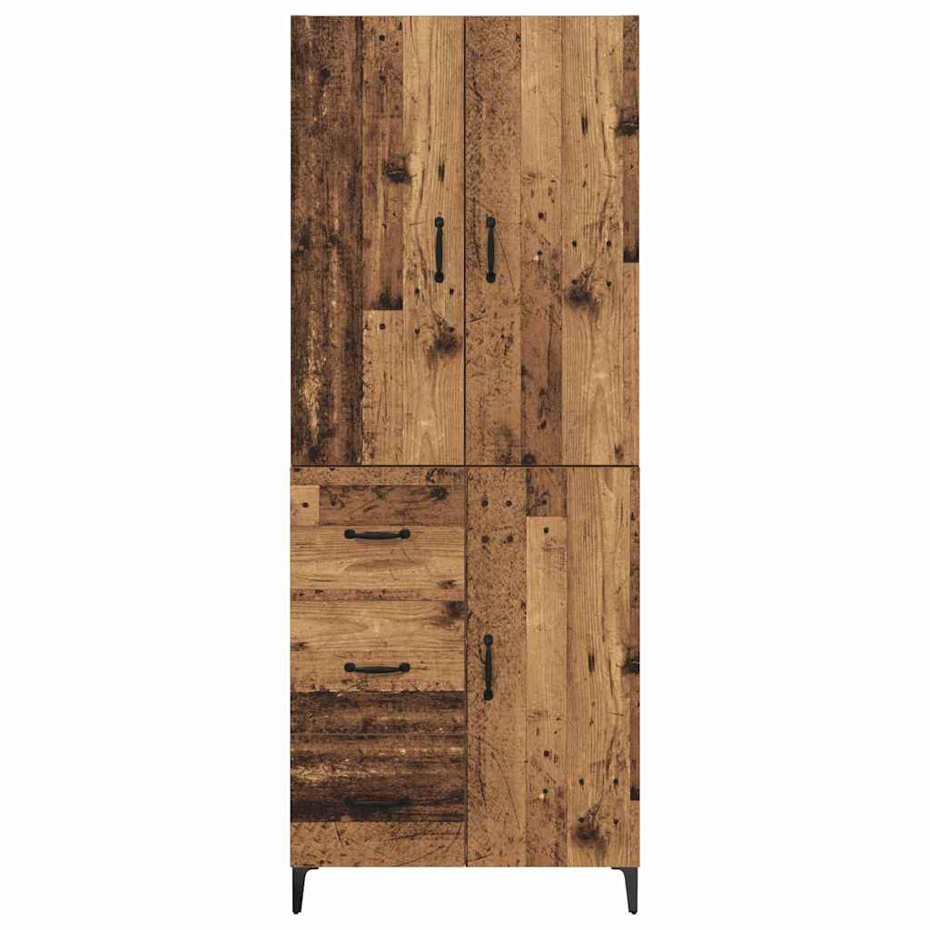 vidaXL Highboard Παλιό Ξύλο 69,5 x 34 x 180 εκ. Επεξεργασμένο ξύλο