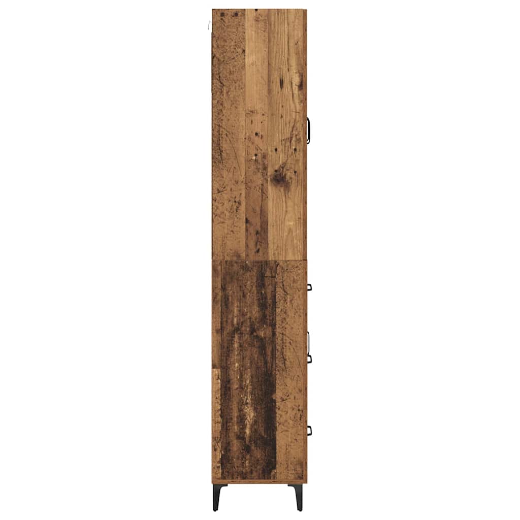vidaXL Highboard Παλιό Ξύλο 69,5 x 34 x 180 εκ. Επεξεργασμένο ξύλο