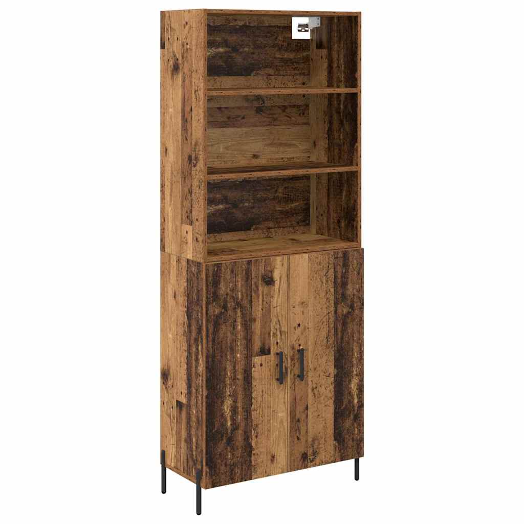 vidaXL Highboard Παλιό Ξύλο 69,5 x 32,5 x 180 εκ Επεξεργασμένο ξύλο
