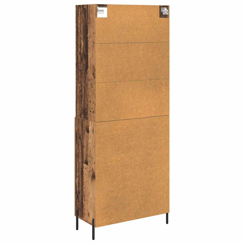 vidaXL Highboard Παλιό Ξύλο 69,5 x 32,5 x 180 εκ Επεξεργασμένο ξύλο
