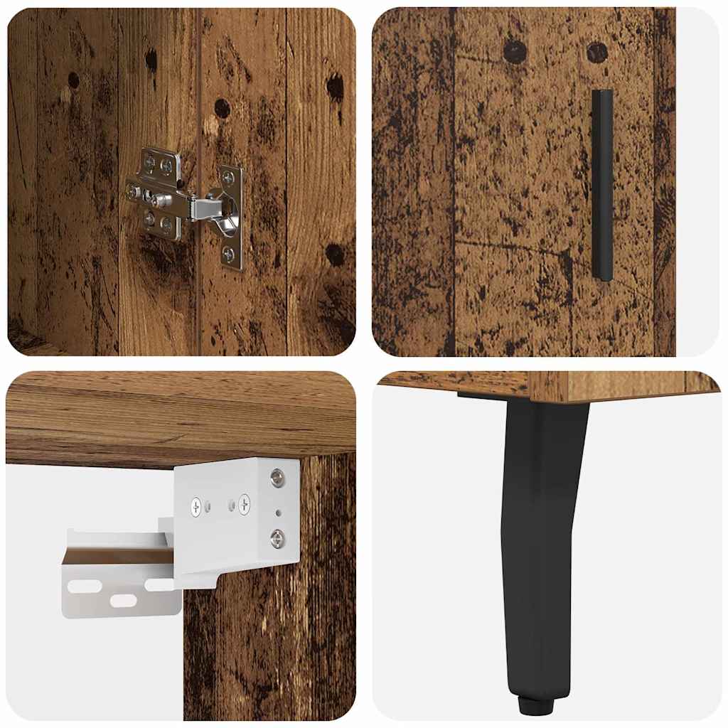 vidaXL Highboard 2 pcs Παλιό Ξύλο Επεξεργασμένο ξύλο