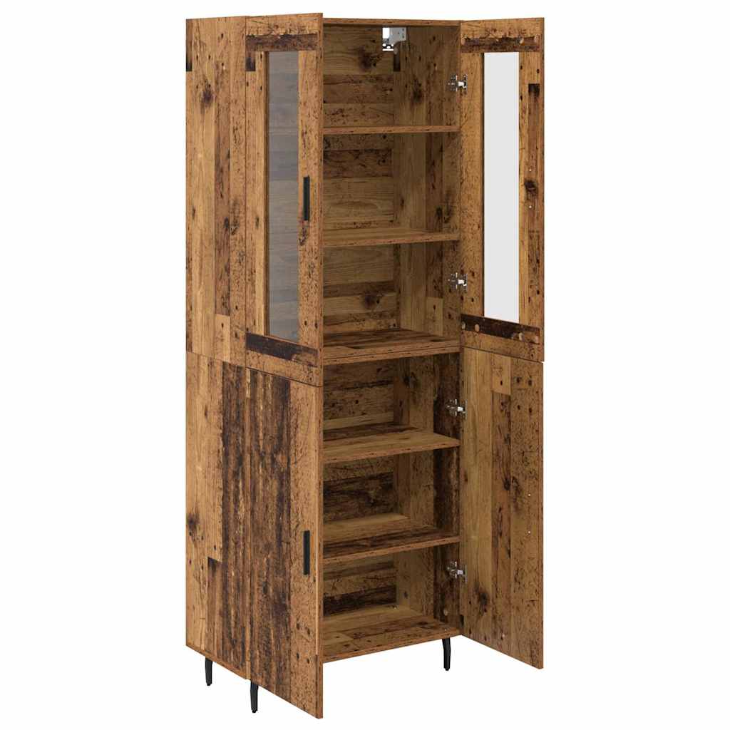 vidaXL Highboard 2 pcs Παλιό Ξύλο Επεξεργασμένο ξύλο