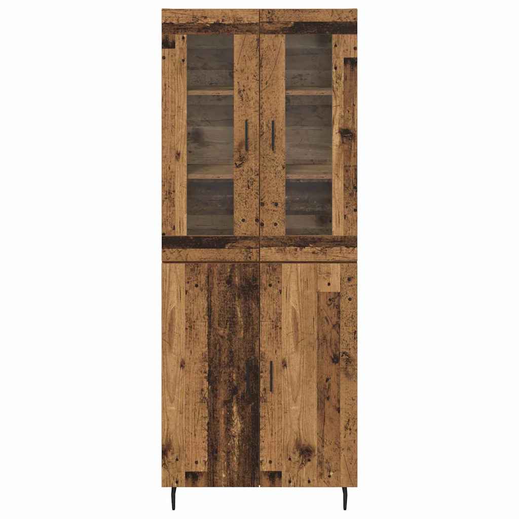 vidaXL Highboard 2 pcs Παλιό Ξύλο Επεξεργασμένο ξύλο