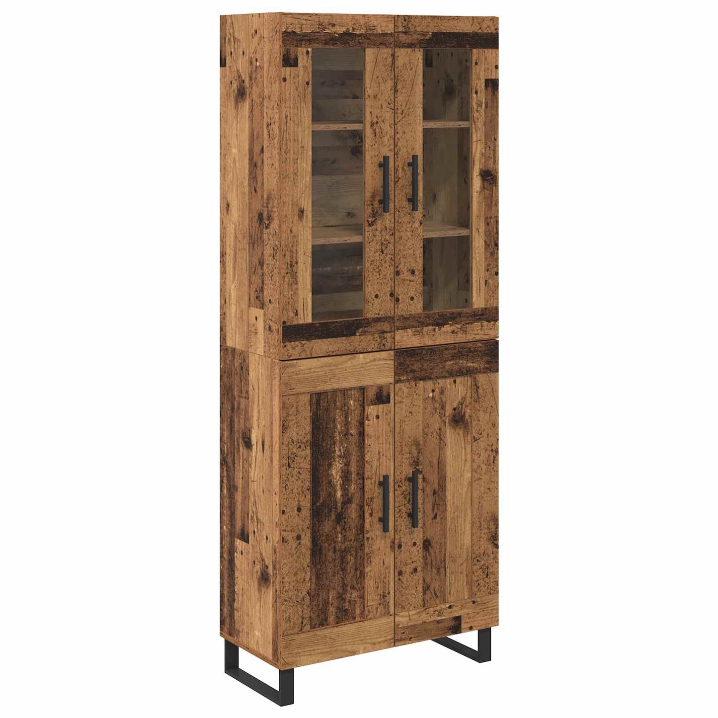 vidaXL Highboard 2 pcs Παλιό Ξύλο Επεξεργασμένο ξύλο