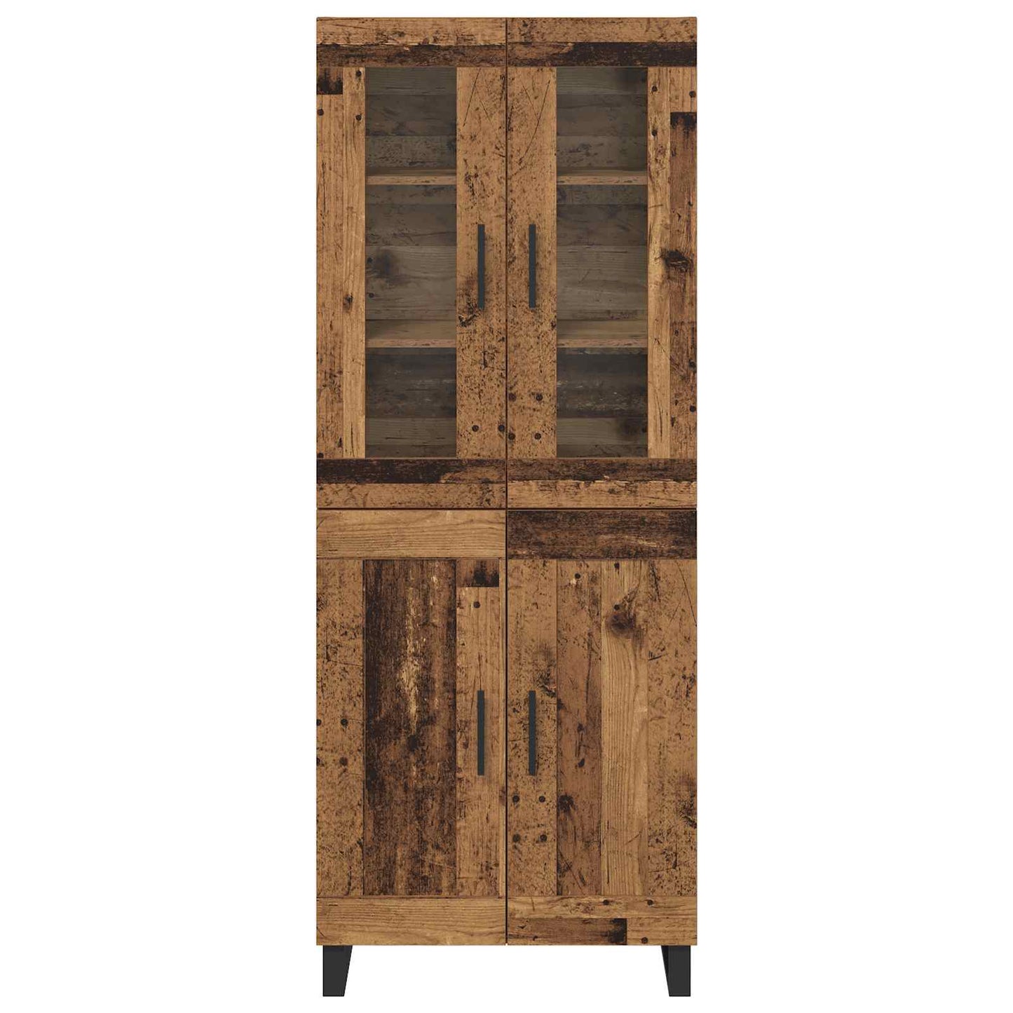 vidaXL Highboard 2 pcs Παλιό Ξύλο Επεξεργασμένο ξύλο