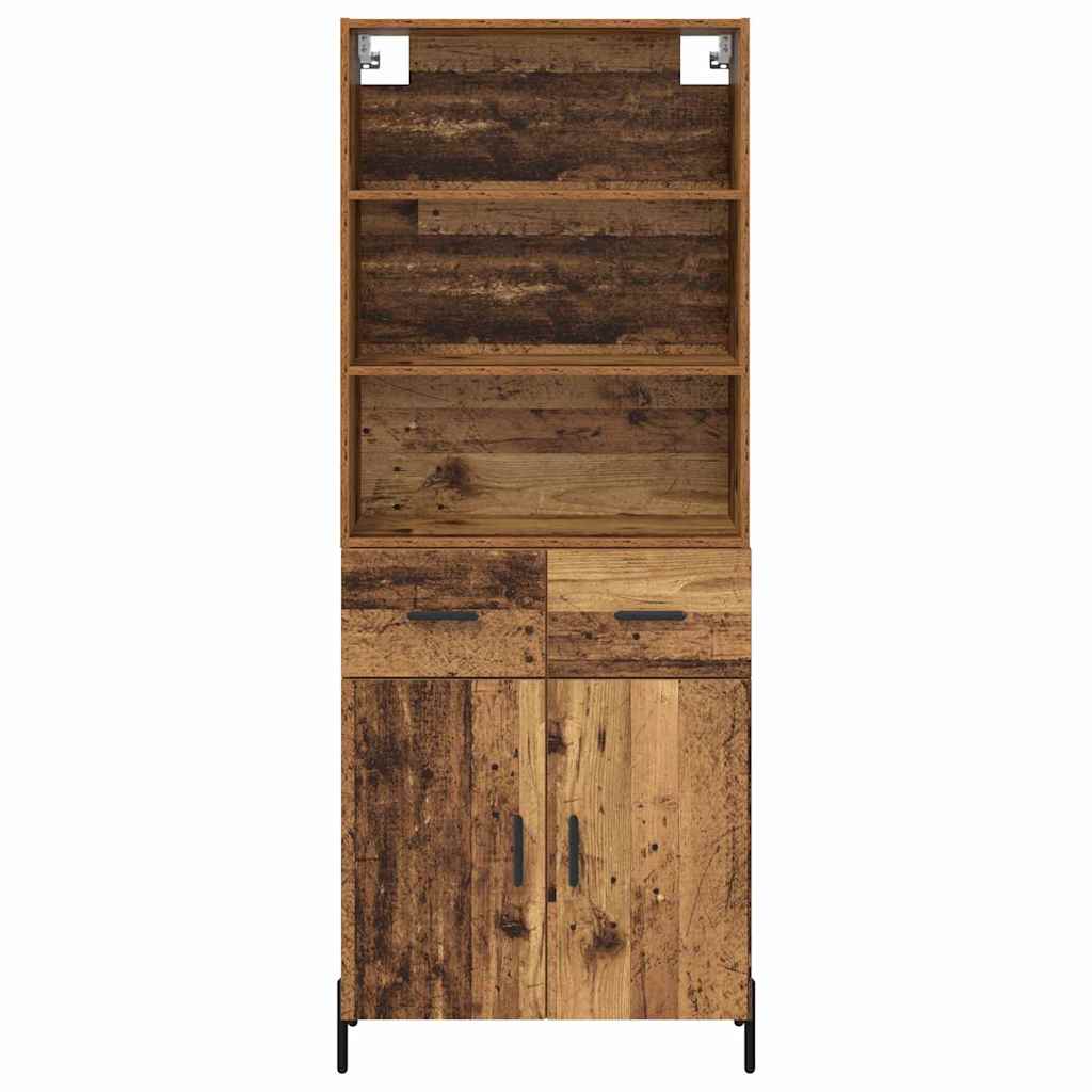vidaXL Highboard Παλιό Ξύλο 69,5 x 32,5 x 180 εκ Επεξεργασμένο ξύλο