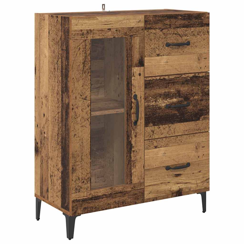 vidaXL Highboard Παλιό Ξύλο 69,5 x 34 x 180 εκ. Επεξεργασμένο ξύλο
