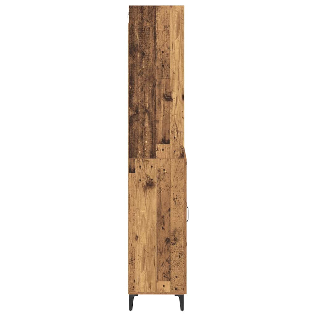 vidaXL Highboard Παλιό Ξύλο 69,5 x 34 x 180 εκ. Επεξεργασμένο ξύλο