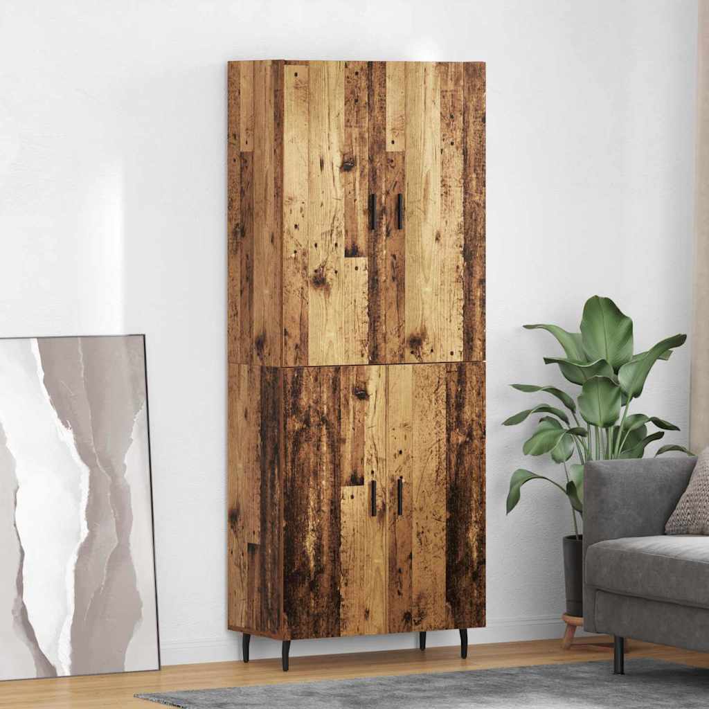vidaXL Highboard 2 pcs Παλιό Ξύλο Επεξεργασμένο ξύλο