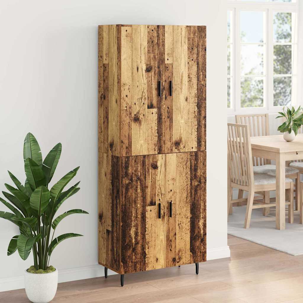 vidaXL Highboard 2 pcs Παλιό Ξύλο Επεξεργασμένο ξύλο