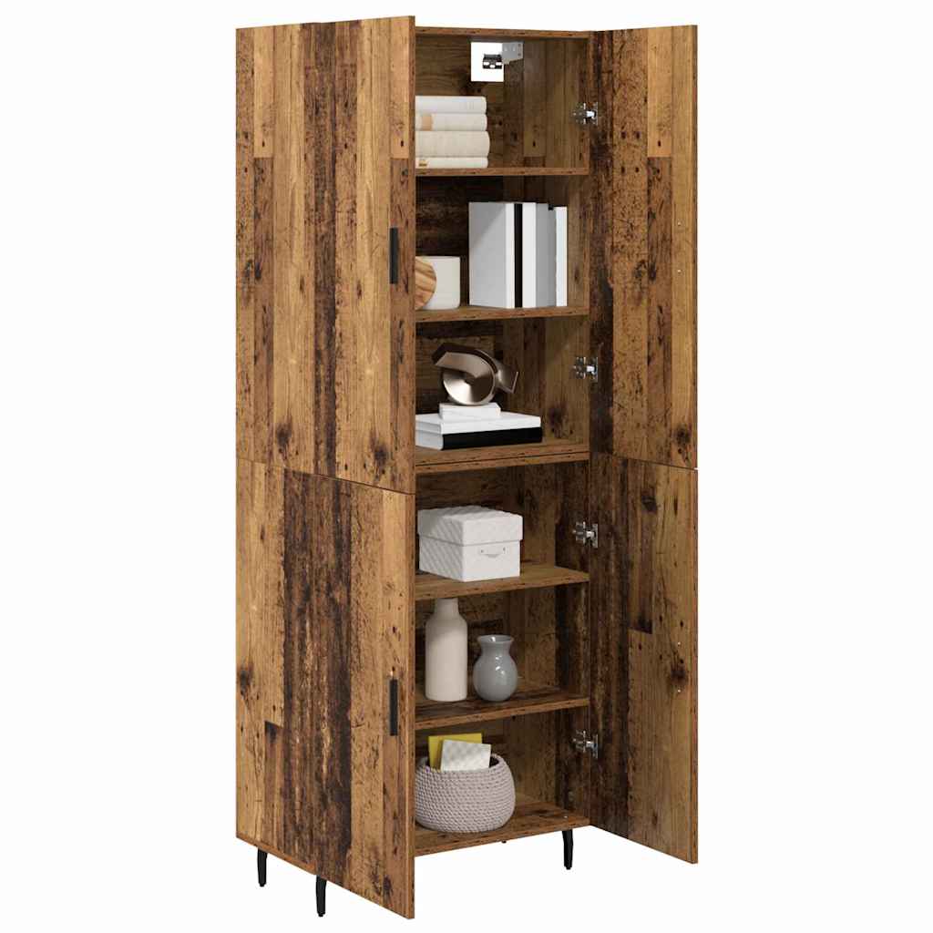 vidaXL Highboard 2 pcs Παλιό Ξύλο Επεξεργασμένο ξύλο