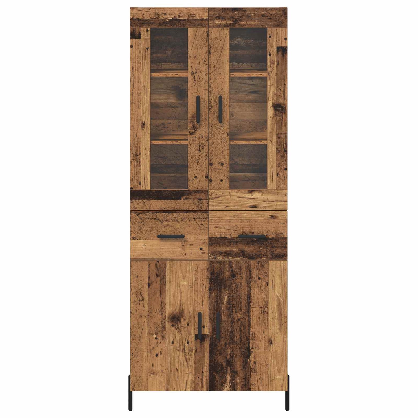vidaXL Highboard Παλιό Ξύλο 69,5 x 34 x 180 εκ. Επεξεργασμένο ξύλο
