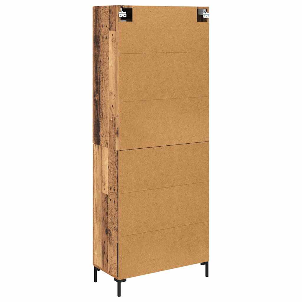 vidaXL Highboard 2 pcs Παλιό ξύλο Επεξεργασμένο ξύλο