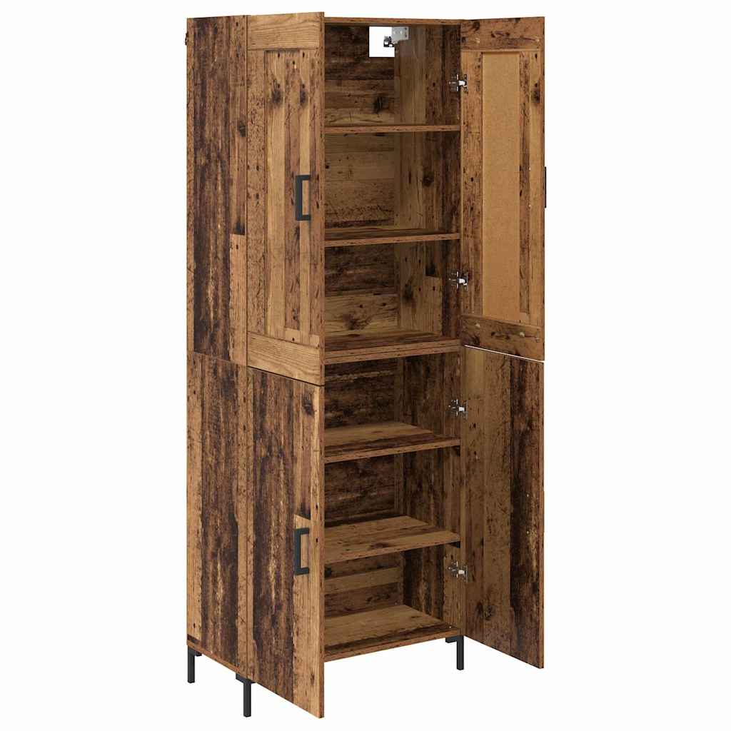 vidaXL Highboard 2 pcs Παλιό Ξύλο Επεξεργασμένο ξύλο