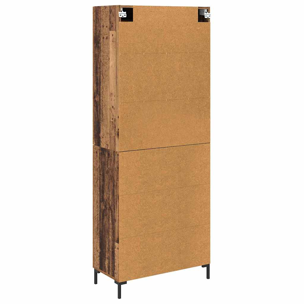 vidaXL Highboard 2 pcs Παλιό Ξύλο Επεξεργασμένο ξύλο