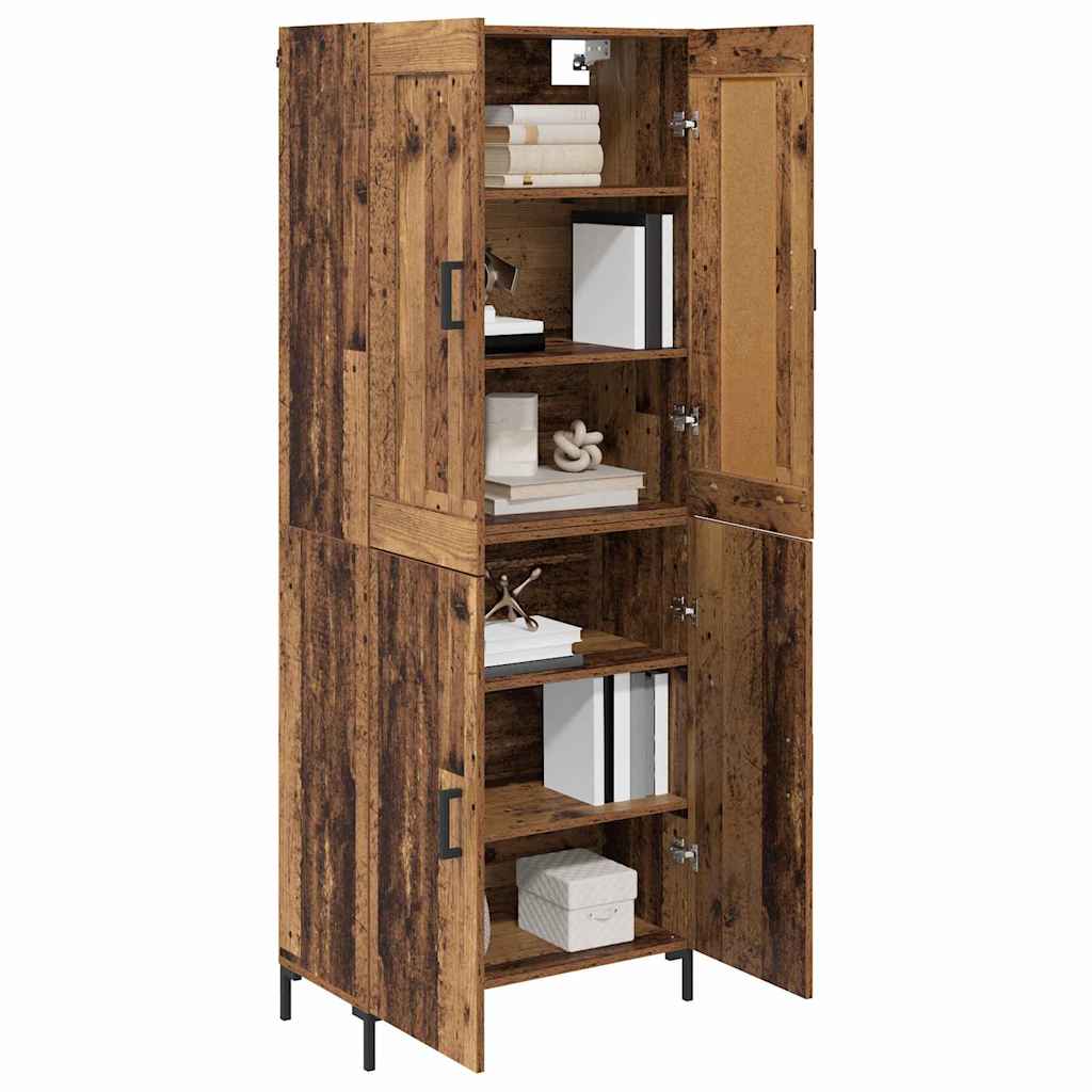 vidaXL Highboard 2 pcs Παλιό Ξύλο Επεξεργασμένο ξύλο
