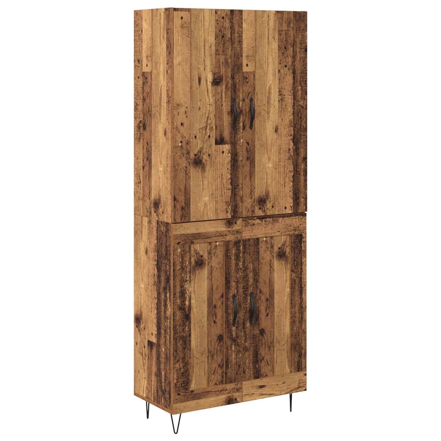 vidaXL Highboard 2 pcs Παλιό ξύλο Επεξεργασμένο ξύλο
