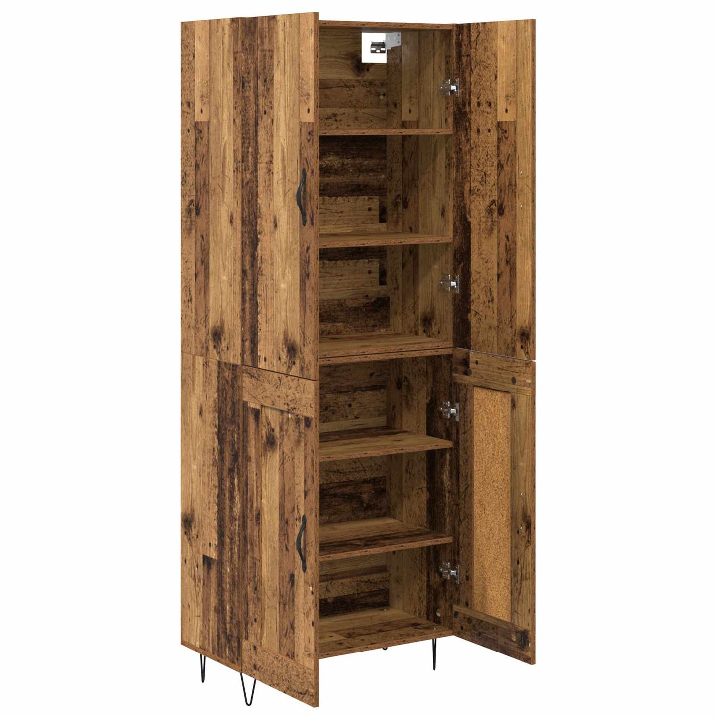 vidaXL Highboard 2 pcs Παλιό ξύλο Επεξεργασμένο ξύλο
