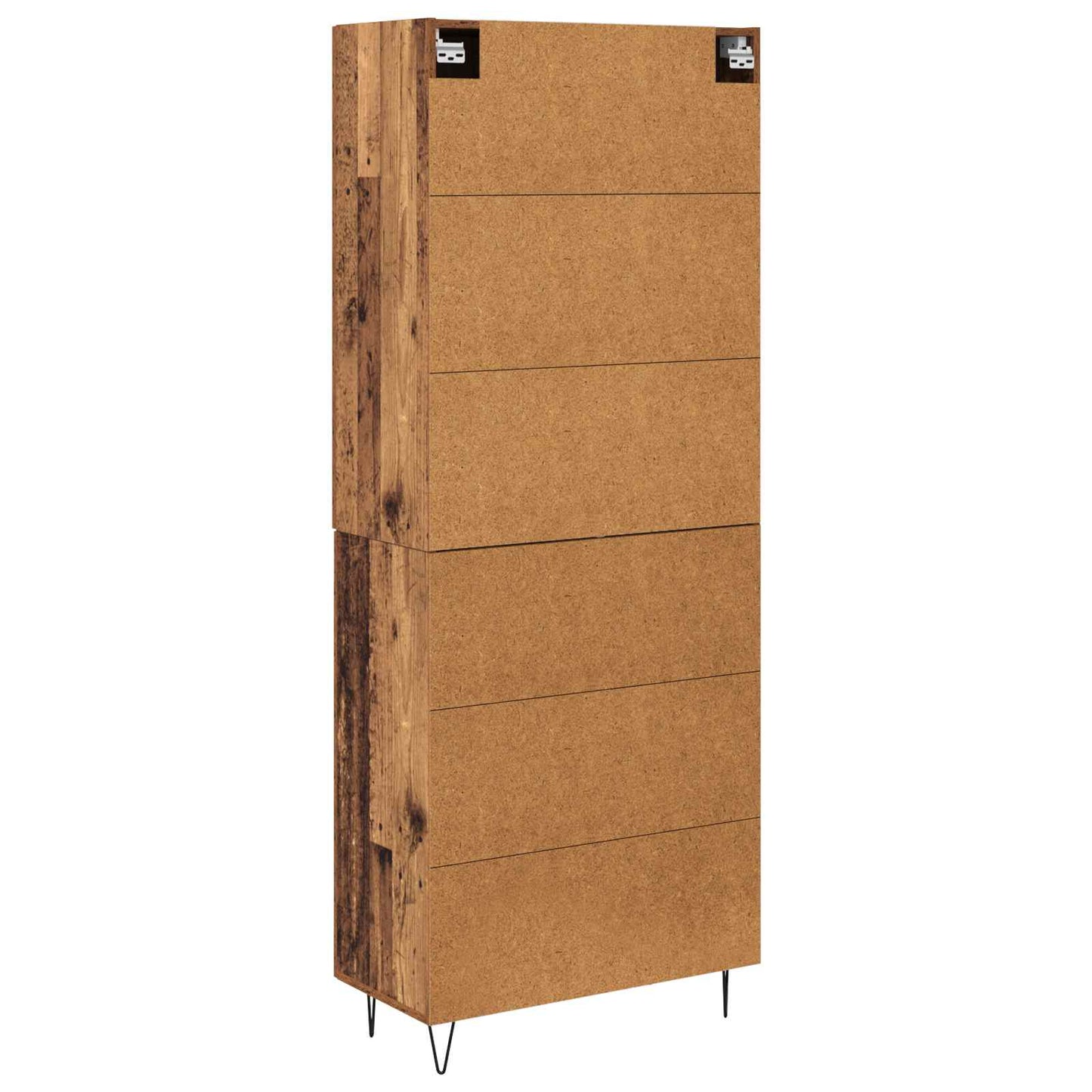 vidaXL Highboard 2 pcs Παλιό ξύλο Επεξεργασμένο ξύλο