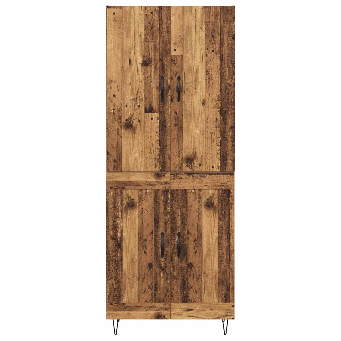 vidaXL Highboard 2 pcs Παλιό ξύλο Επεξεργασμένο ξύλο