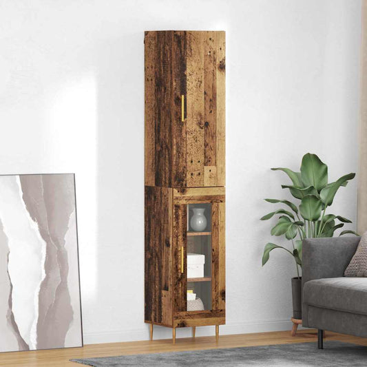 vidaXL Highboard 2 pcs Παλιό Ξύλο Επεξεργασμένο ξύλο