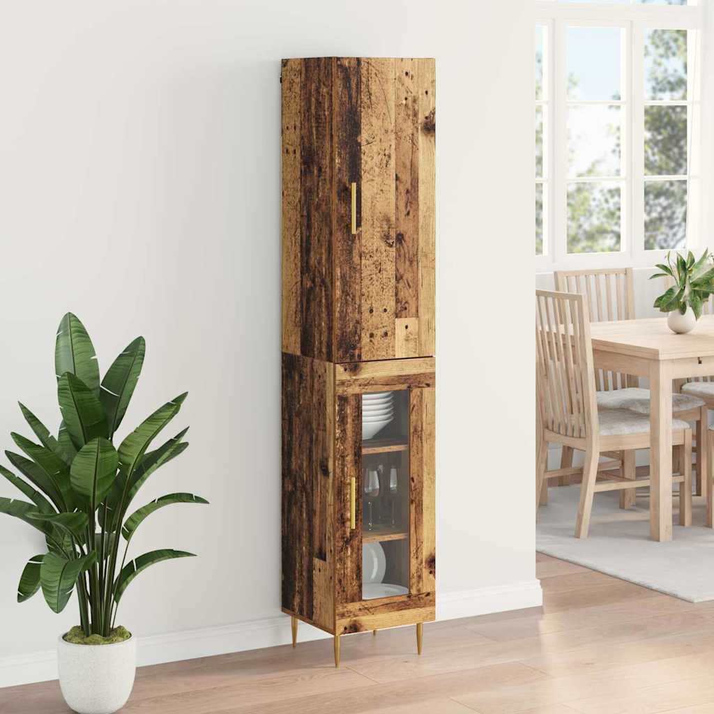 vidaXL Highboard 2 pcs Παλιό Ξύλο Επεξεργασμένο ξύλο