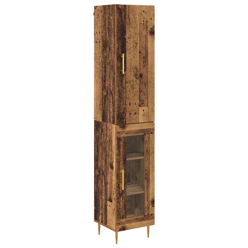 vidaXL Highboard 2 pcs Παλιό Ξύλο Επεξεργασμένο ξύλο
