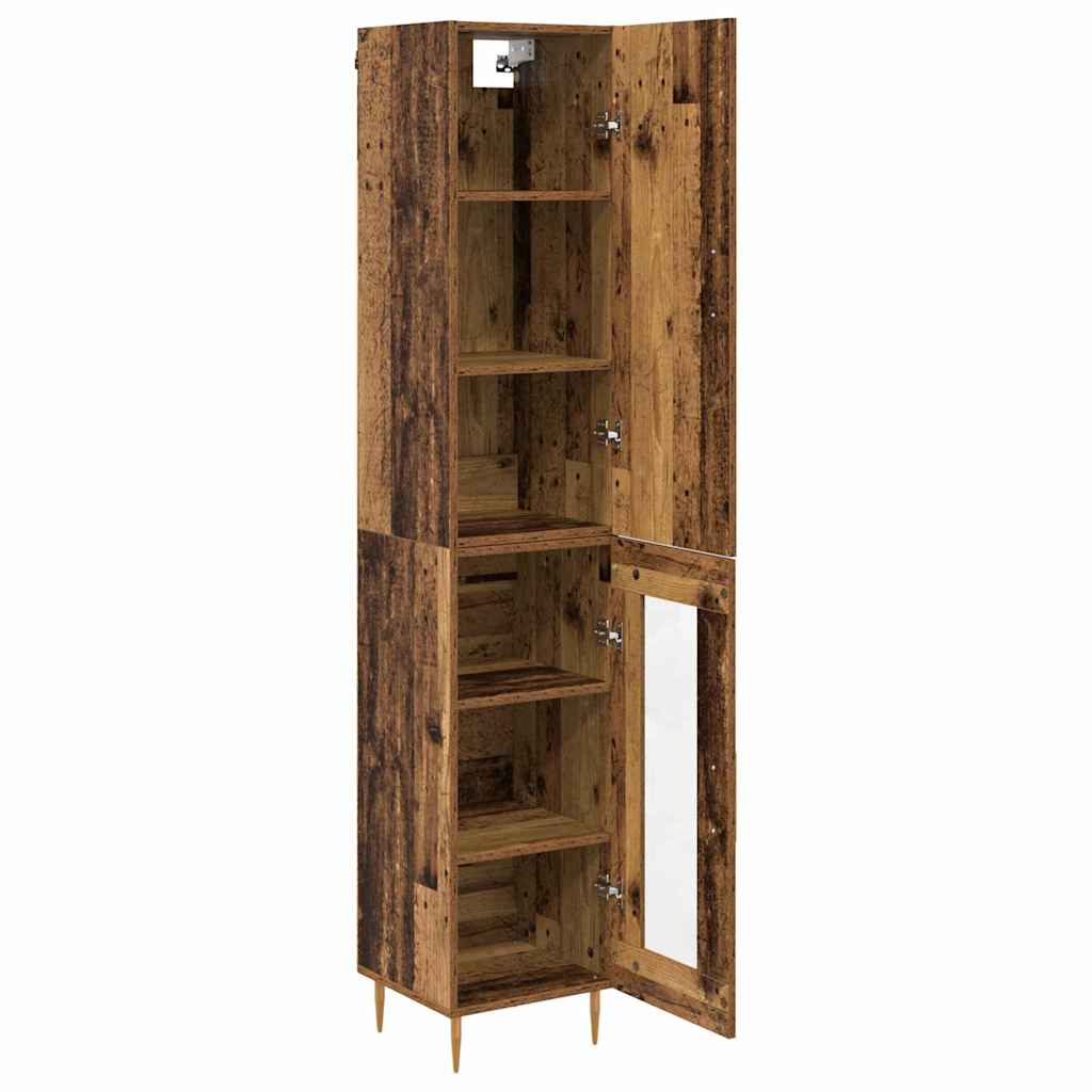vidaXL Highboard 2 pcs Παλιό Ξύλο Επεξεργασμένο ξύλο