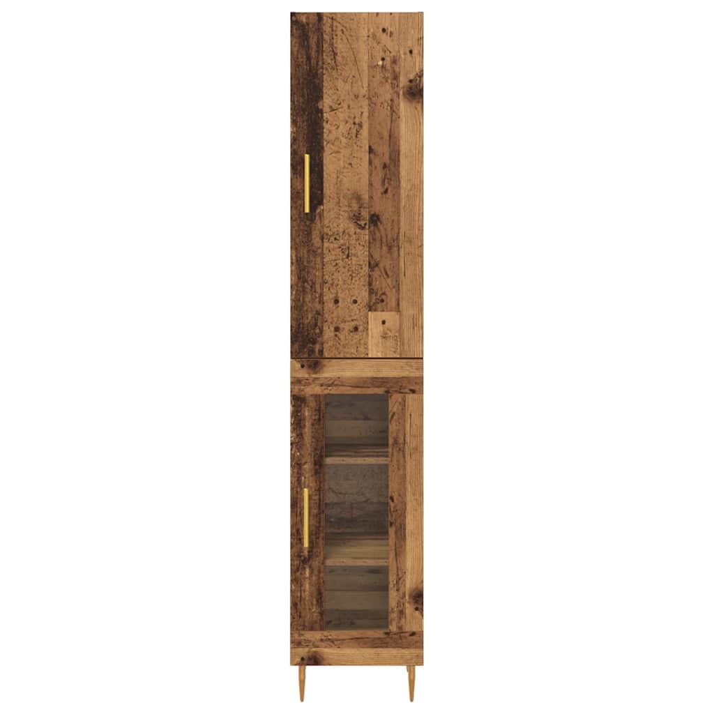 vidaXL Highboard 2 pcs Παλιό Ξύλο Επεξεργασμένο ξύλο