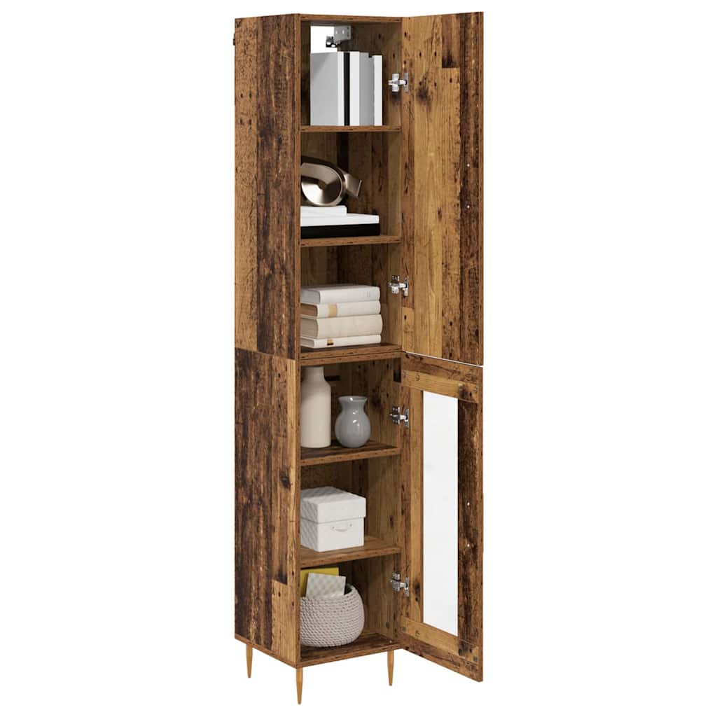 vidaXL Highboard 2 pcs Παλιό Ξύλο Επεξεργασμένο ξύλο