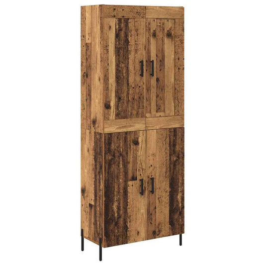 vidaXL Highboard 2 τμχ. Παλιό Ξύλο 69,5 x 34 x 180 εκ.