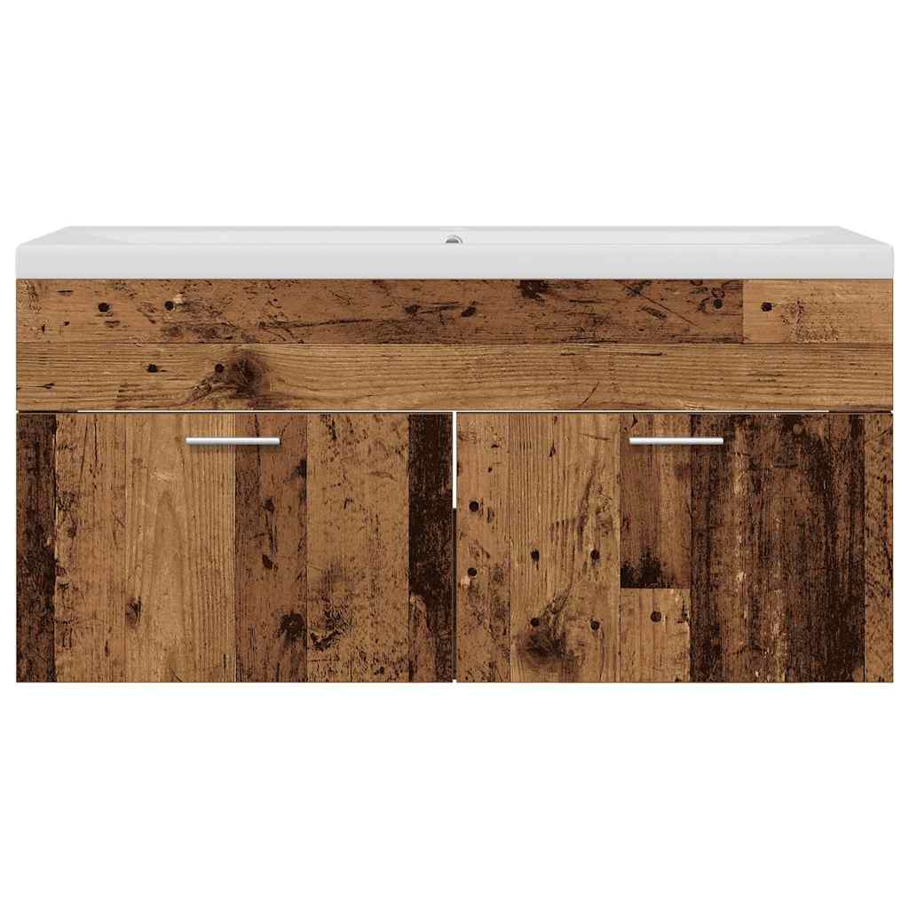 vidaXL Ντουλάπι Μπάνιου με συρτάρι Παλιό Ξύλο 100 x 38,5 x 46 cm
