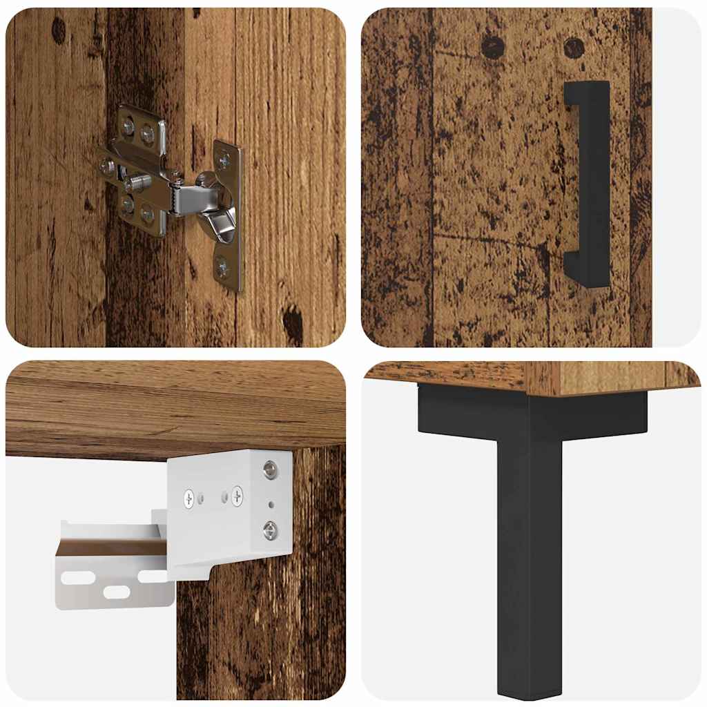 vidaXL Highboard 2 pcs Παλιό Ξύλο Επεξεργασμένο ξύλο