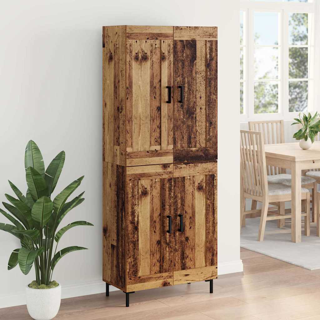 vidaXL Highboard 2 pcs Παλιό Ξύλο Επεξεργασμένο ξύλο