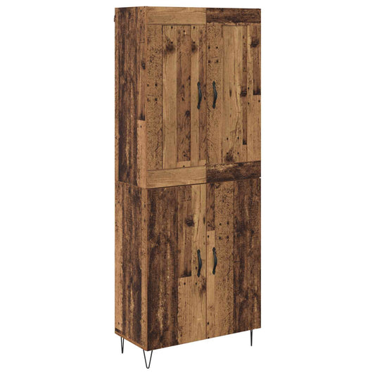vidaXL Highboard Παλιό Ξύλο 69,5 x 34 x 180 εκ. Επεξεργασμένο Ξύλο