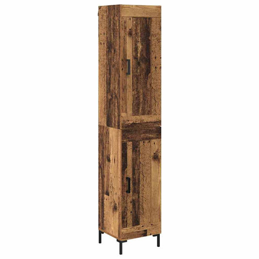 vidaXL Highboard Παλιό Ξύλο 34,5 x 34 x 180 εκ. Επεξεργασμένο Ξύλο